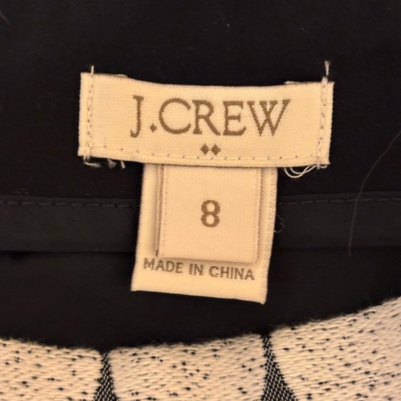 J. Crew Black and White Geometric Mini Skirt - Picture 2 of 8